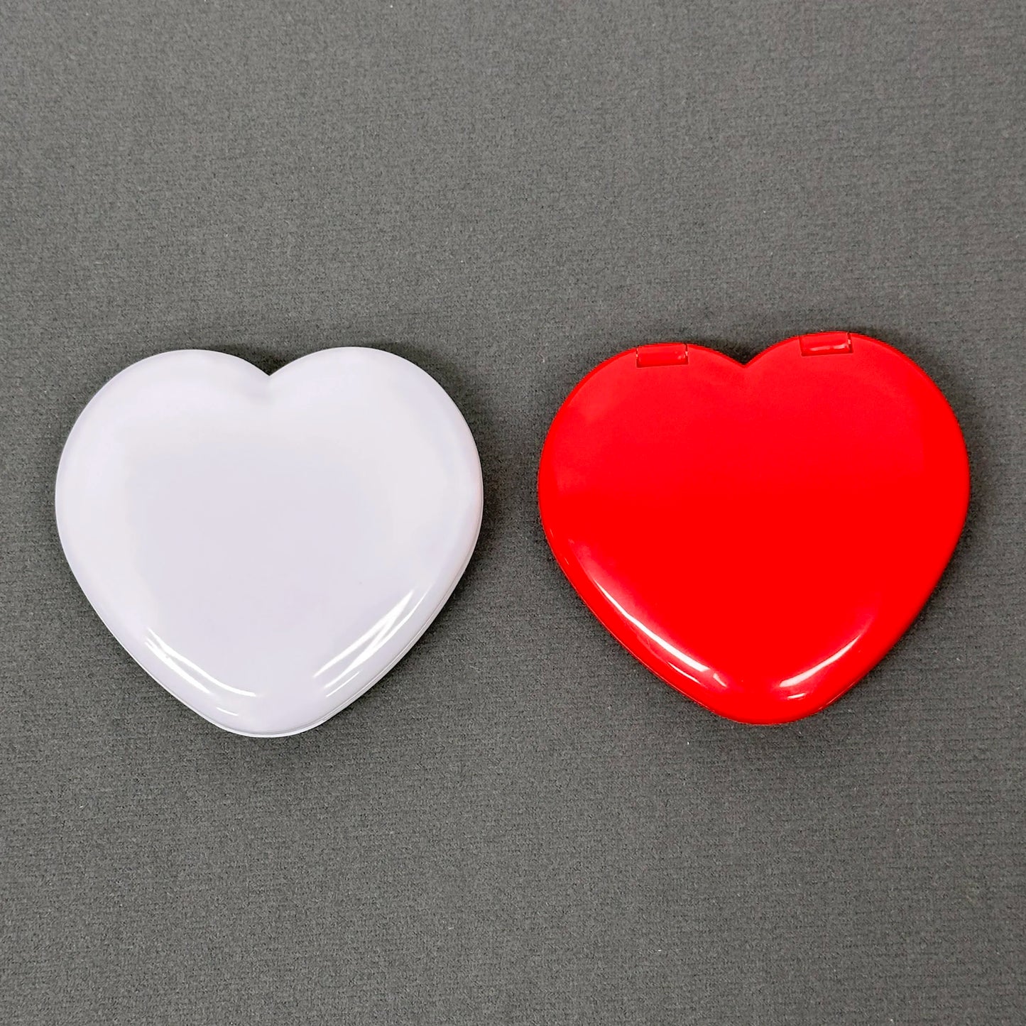 CX496 Red Heart Double Sided Mirror 2 Pack Hot Sale Heart Makeup Mirror Mini Pocket Mirror