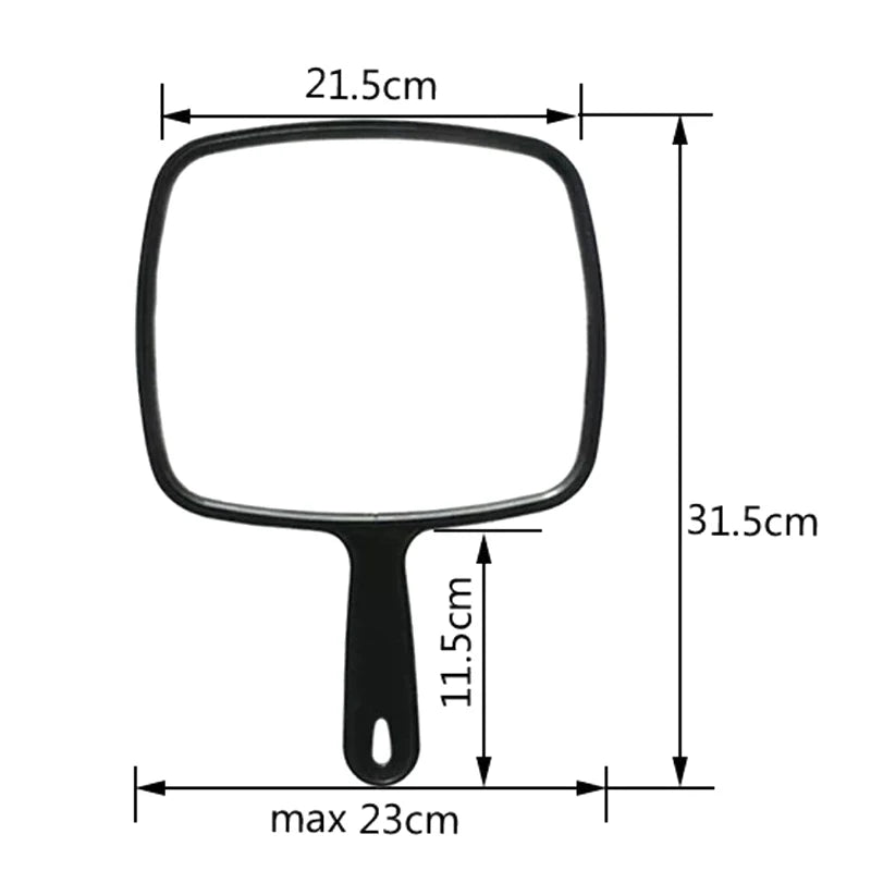 CASHOU69 Mirror Professional Handheld Salon Barbers Hairdressers Mirror With Handle Practical Hand Mirror For Home