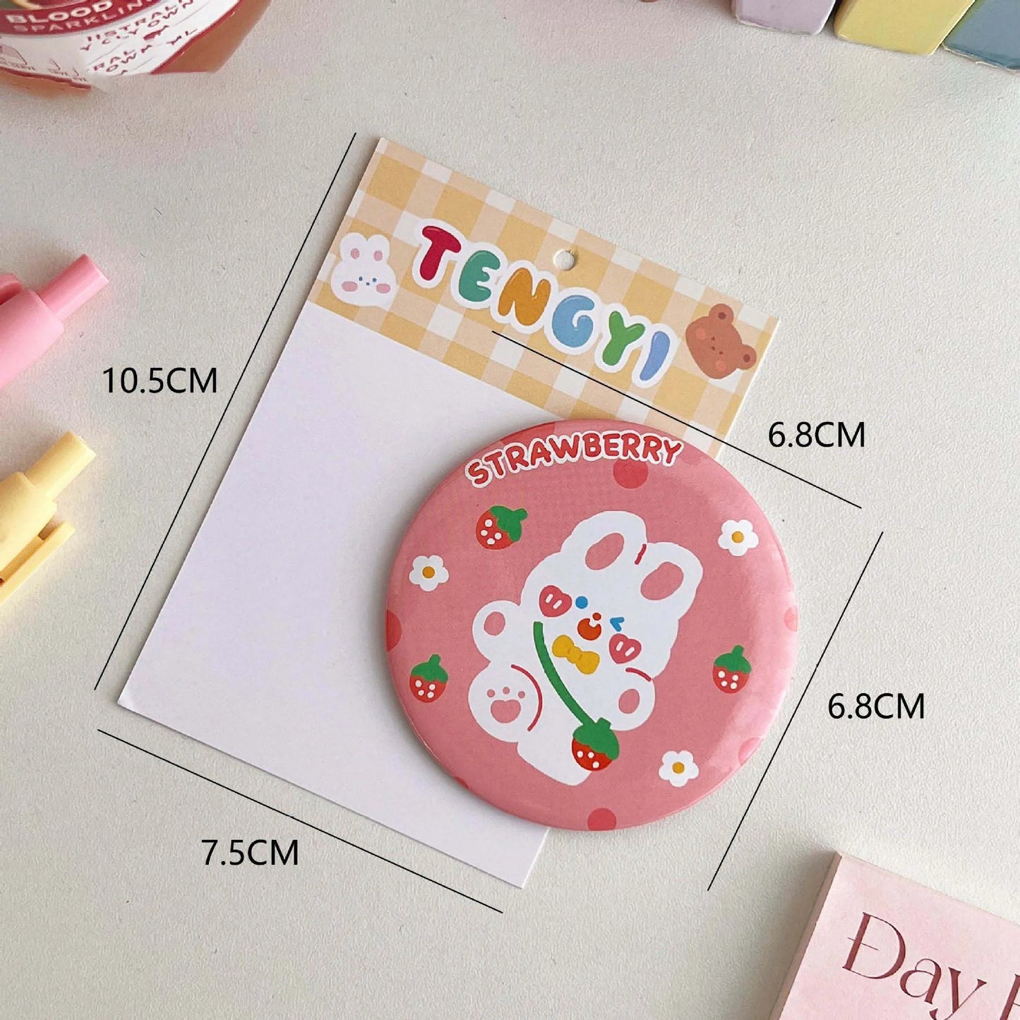 CX507  New Bangtan Girls Cartoon Cute Mirror Mini Portable Pocket Bag Small Mirror Tinplate Small Tiny Round Mirror For Makeup