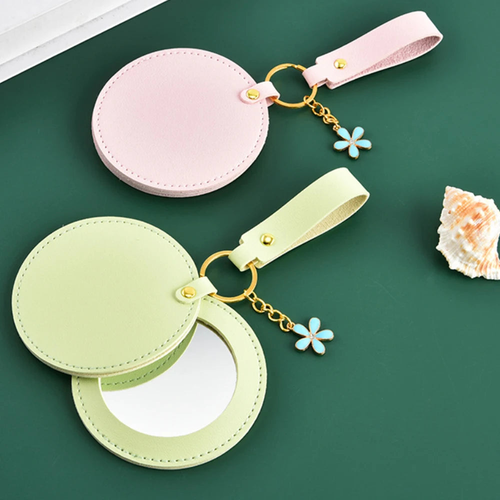 CX502 Portable Pocket Mirror Round Mini Travel Mirror Rotate Pocket Mirror Stainless Steel For Bag Home Shopping
