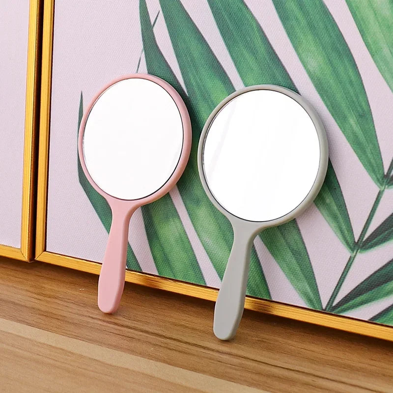 CX484 Handheld Makeup Mirror Round Makeup Vanity Mirror with Handle Hand  Compact Mirror Cosmetic Mirror for Women