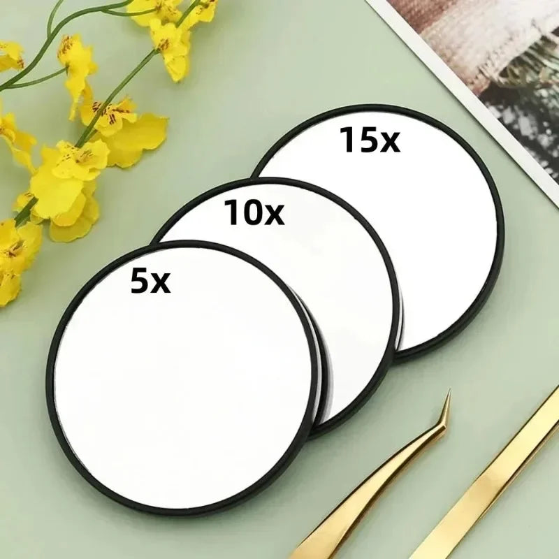 CX520 New Round Mirror 5x/10x/15x Magnification Mirror with Suction Cup Blackhead Magnifying Mirror for Bathroom Portable Makeup