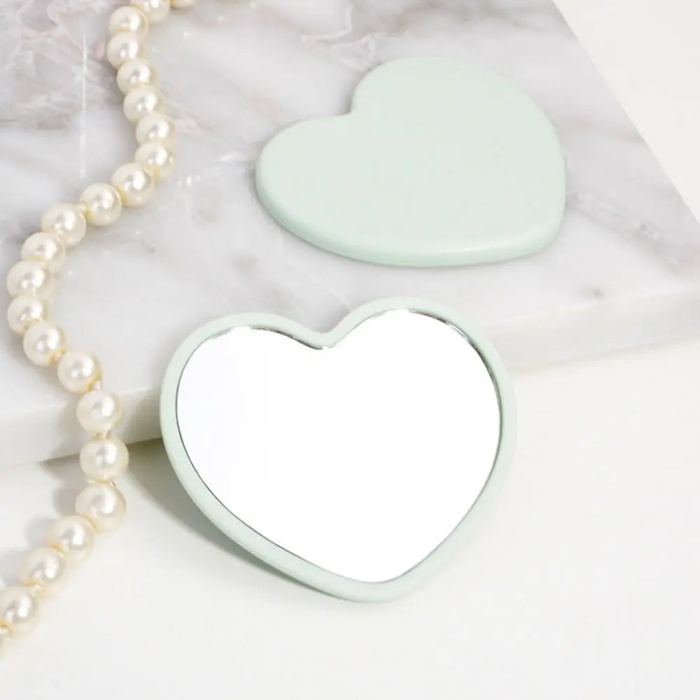 TSHOU1100 Portable Single-sided Heart-shaped Mirror High-definition Handheld Handheld Mirror Little Beauty Make-up Mirror Woman