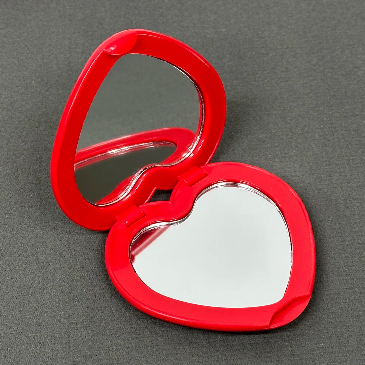 CX496 Red Heart Double Sided Mirror 2 Pack Hot Sale Heart Makeup Mirror Mini Pocket Mirror