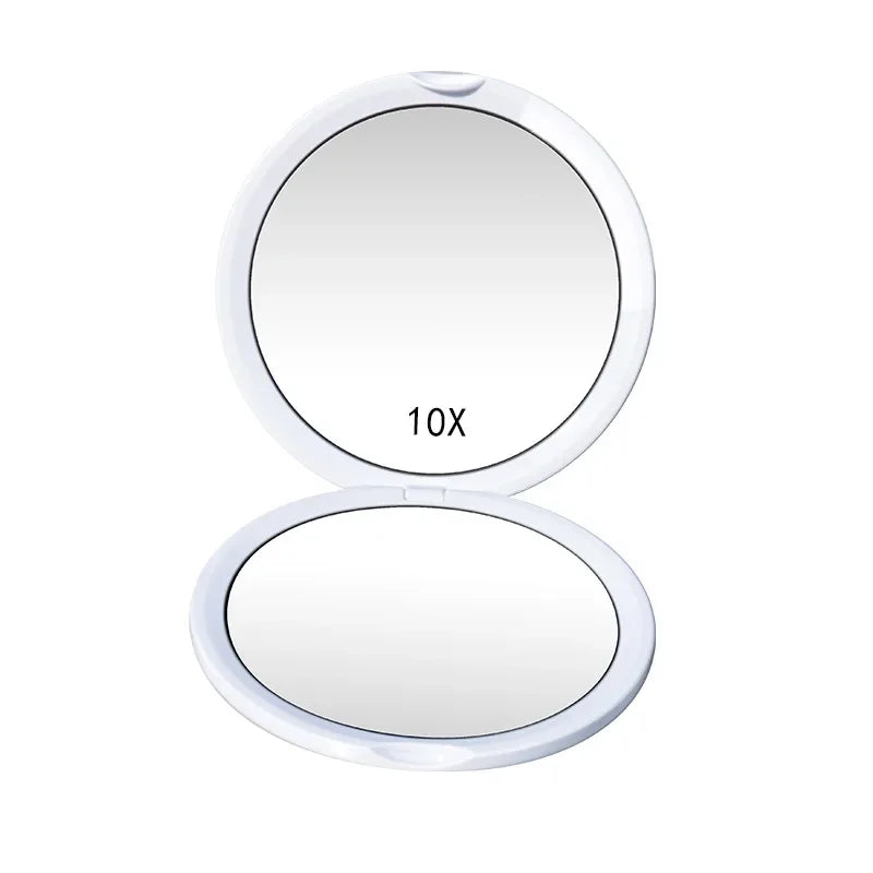 CX519 Makeup Mirror Portable Mini Compact Pocket Handheld Mirror Magnifying 10x Cosmetic Tool Double Sided Makeup Mirror Travel Beauty