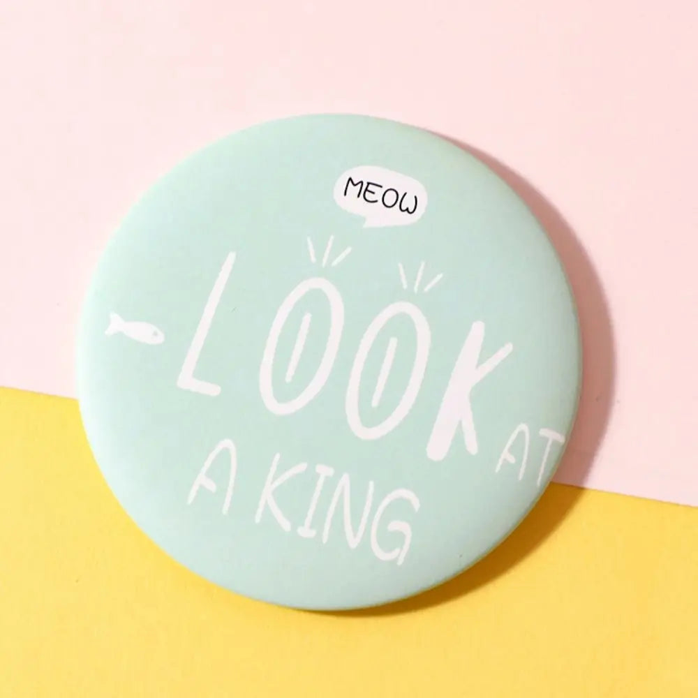 CX525 Cute Cartoon Dog Strawberry Panda Letter Small Makeup Mirror Portable Women Girls Makeup Round Mirror Compact Single-sided