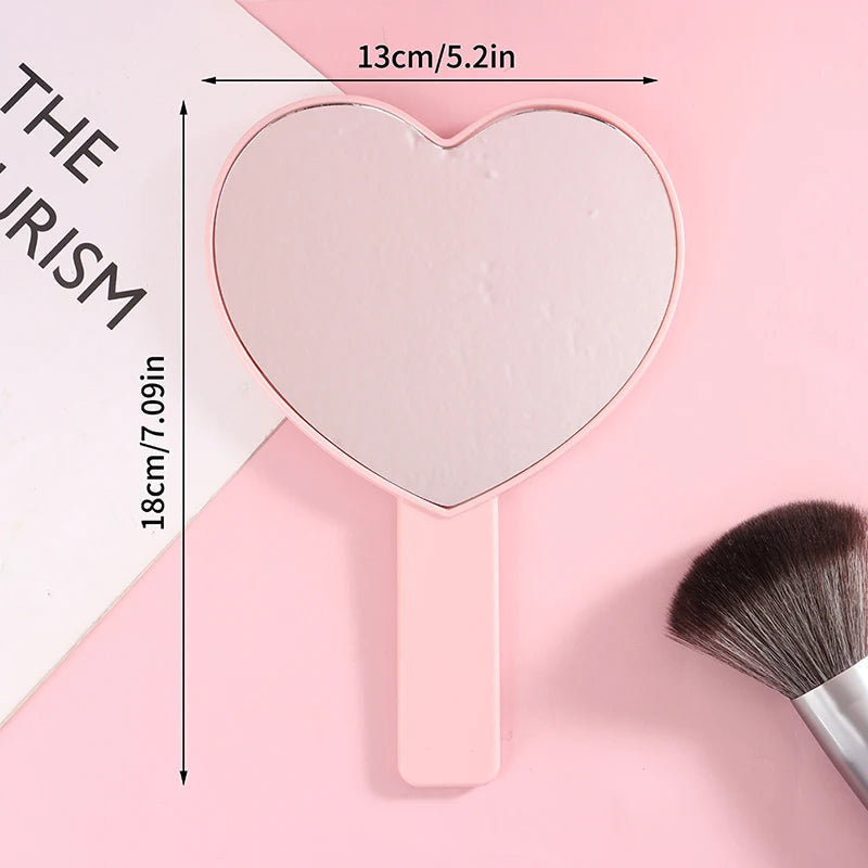 TSHOU1102 Eyelash Extension Handheld Makeup Mirror Square Vanity Mirror with Plastic Handle Hand High Definition Mirror Beauty Accessories