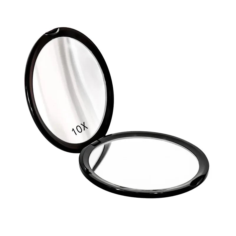 CX519 Makeup Mirror Portable Mini Compact Pocket Handheld Mirror Magnifying 10x Cosmetic Tool Double Sided Makeup Mirror Travel Beauty