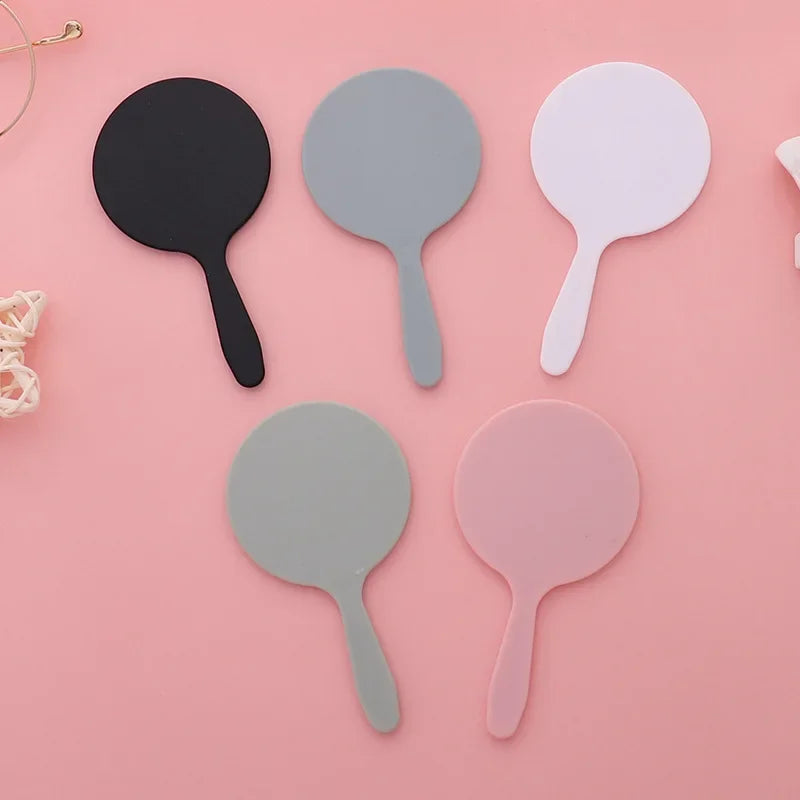 CX590  Handheld Makeup Mirror Round Makeup Vanity Mirror with Handle Hand  Compact Mirror Cosmetic Mirror for Women