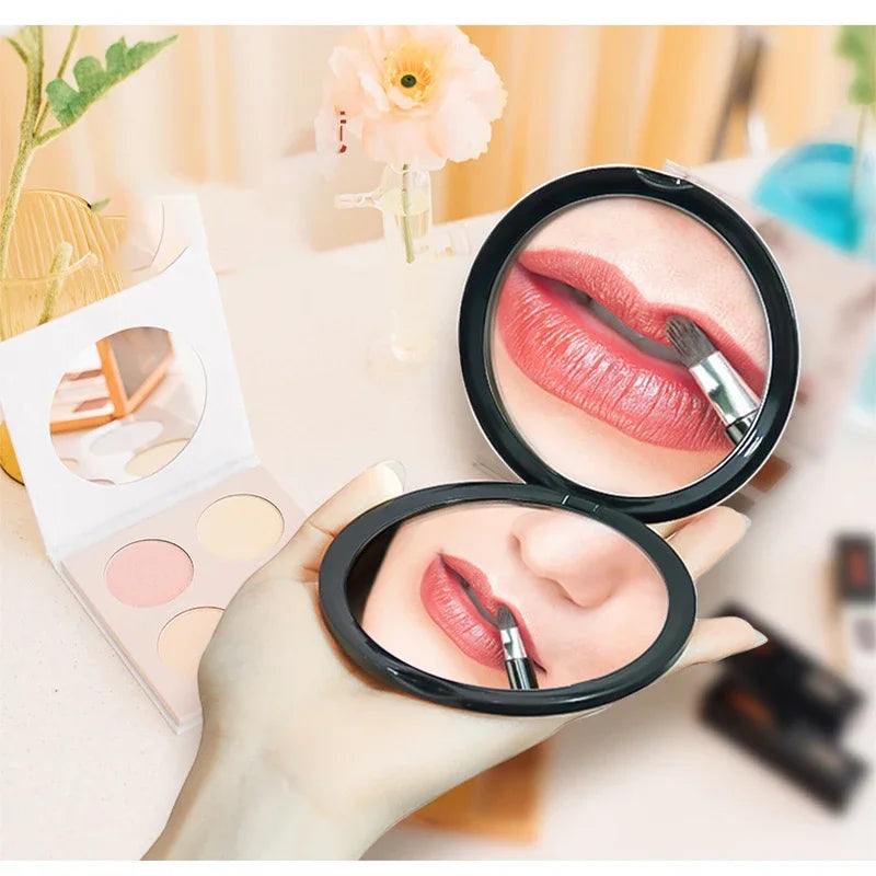CX519 Makeup Mirror Portable Mini Compact Pocket Handheld Mirror Magnifying 10x Cosmetic Tool Double Sided Makeup Mirror Travel Beauty