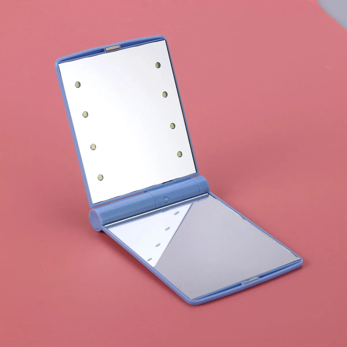 TSHOU218 Foldable LED LED Lights Durable Compact Travel Makeup Mirror 330 Degree Rotation Portable Bathroom