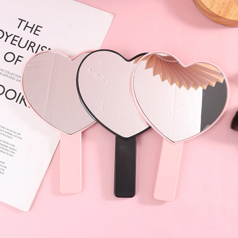 TSHOU1102 Eyelash Extension Handheld Makeup Mirror Square Vanity Mirror with Plastic Handle Hand High Definition Mirror Beauty Accessories