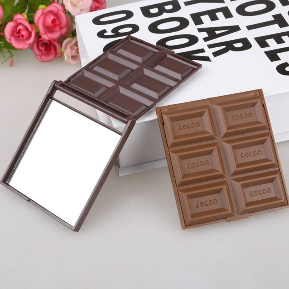 L582 Salon Decorative Chocolate Mirror Square Kawaii Make Up Mirror Unique Plastic Vanity Mirror Students