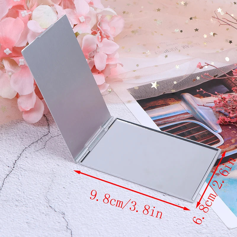 L568 Pocket Rectangle Makeup Folding Mirrors Ultra-thin Folding Make Up Mirror Personalised Portable Compact Cosmetic Mirror