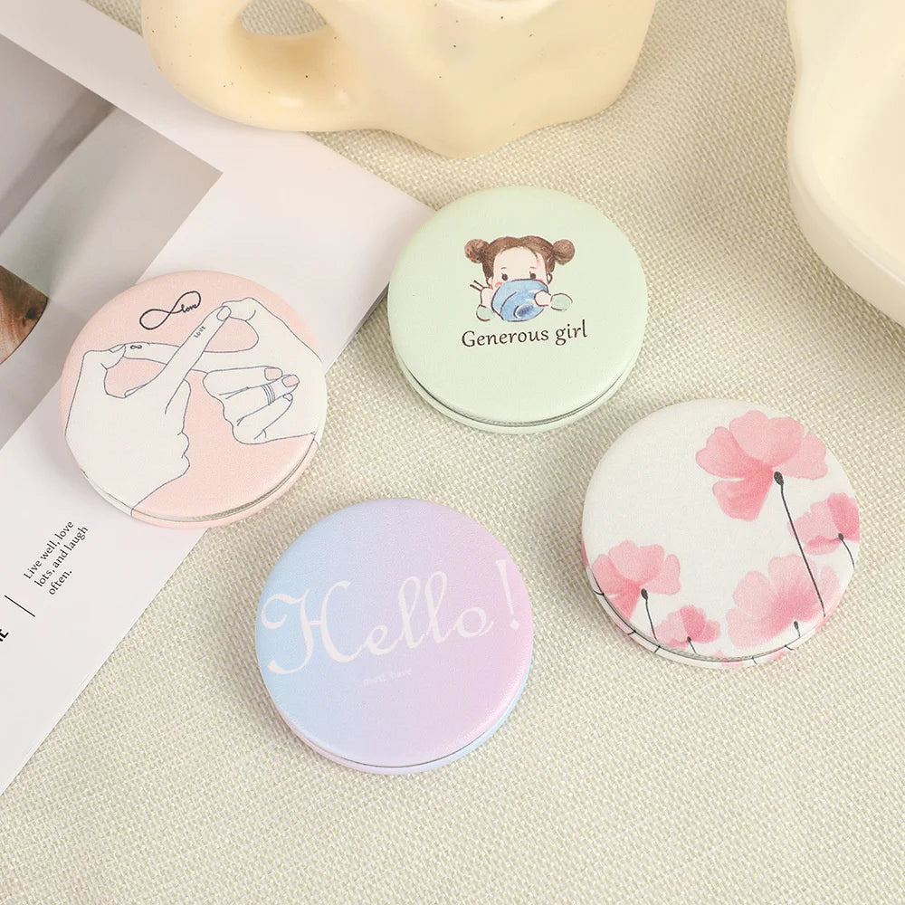 TSHOU1145 Lightweight Portable Mirror High-Quality Double-Sided Mirror Compact Mini for On-The-Go Personal Care Beauty Routine
