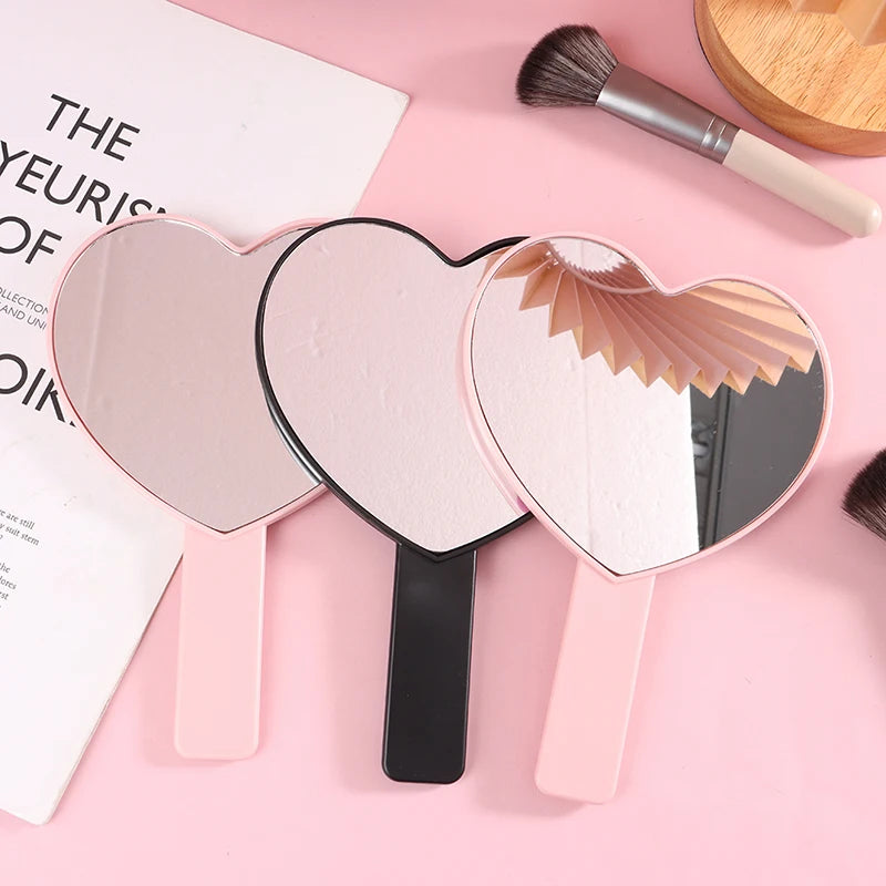 TSHOU1102 Eyelash Extension Handheld Makeup Mirror Square Vanity Mirror with Plastic Handle Hand High Definition Mirror Beauty Accessories