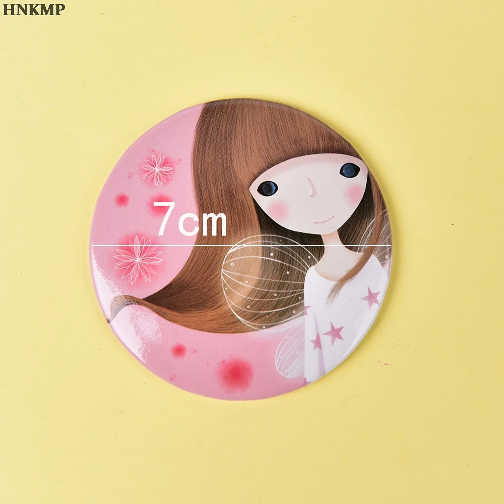 TSHOU1194  Mirrors Espelho De Maquiagem Espejos De Bolsillo Random Girl Mini Pocket Makeup Mirror Cosmetic Compact