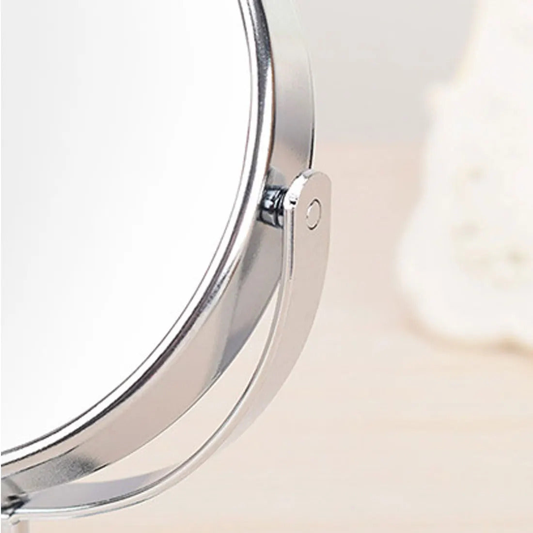 L511 Magnification Circular Make Up Mirrors Holder Cosmetic Double-Sided Desk Mirrors  8cm Women Ladies Home Bathroom Use