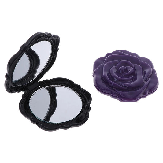 CX174 Double Side Make Up Mirror Mini Rose Flower Make Up Mirror Cute Design Compact Portable Girls Pocket Mirror Unique Gift