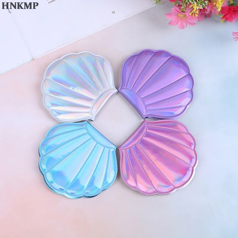 CX213 Girls 2-Face Pocket Cosmetics Mirror Shell PU Leather 1:2 Magnifier Make Up Mirrors Portable Makeup Mirror