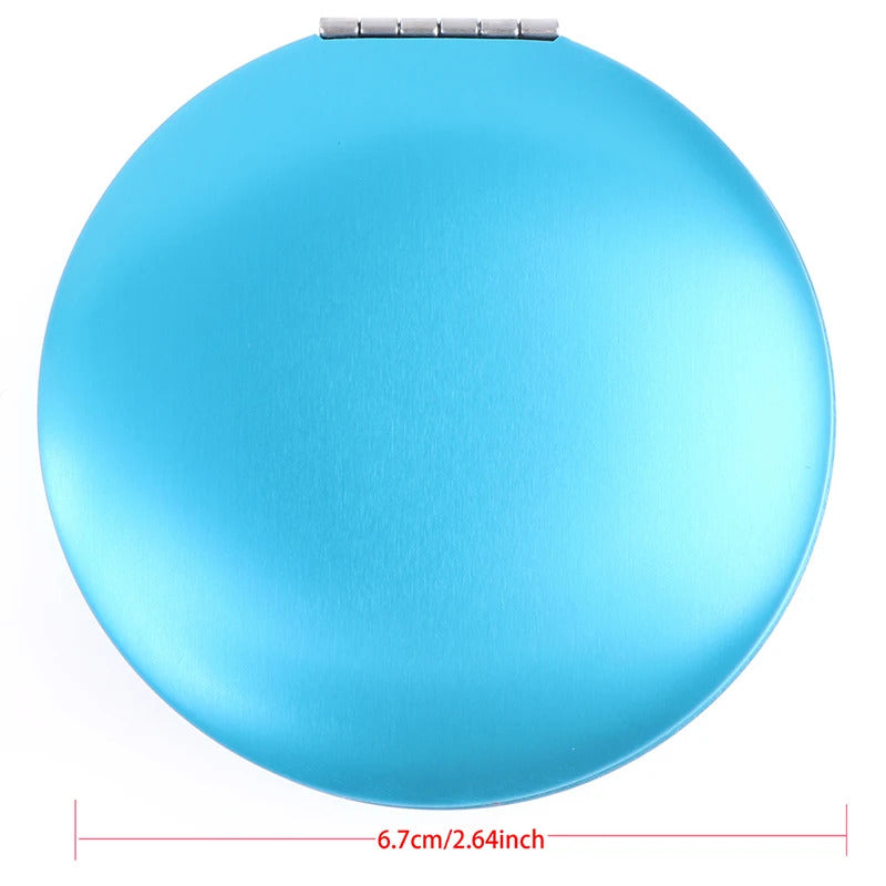 L473 Small Makeup Mirror Cosmetic Magnifying Make Up Mirror for Purse Travel Bag Home Office Mirror