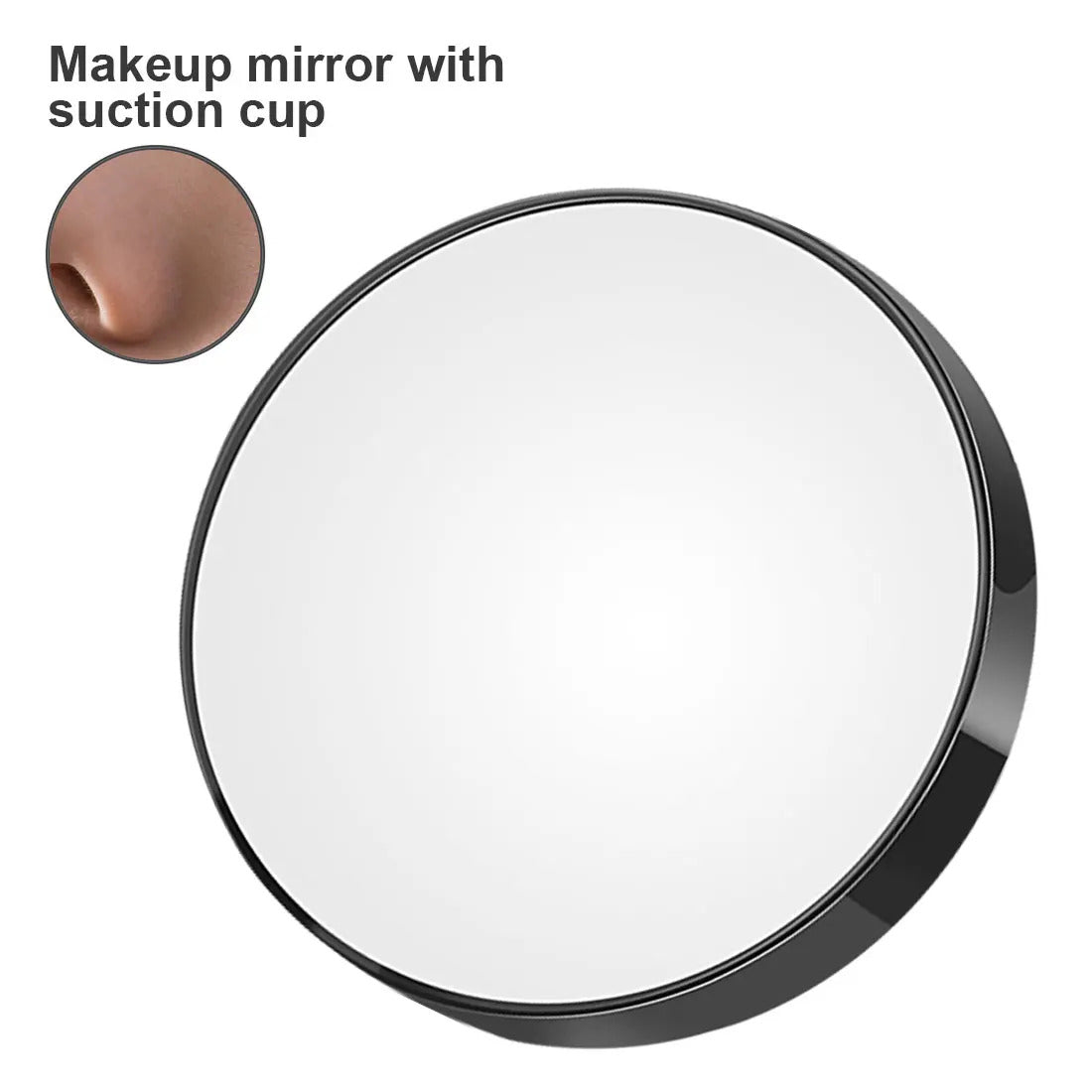 cx161 Portable Vanity Mini Pocket Round Makeup Magnifying Mirror With Two Suction Cups Compact Cosmetic Mirror Tool 5X 10X
