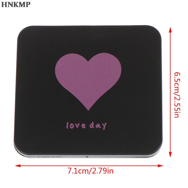 TSHOU550 Double-sided Mirror Women Foldable Makeup Mirrors Lady Cosmetic Hand Folding Portable Compact Pocket Random Color
