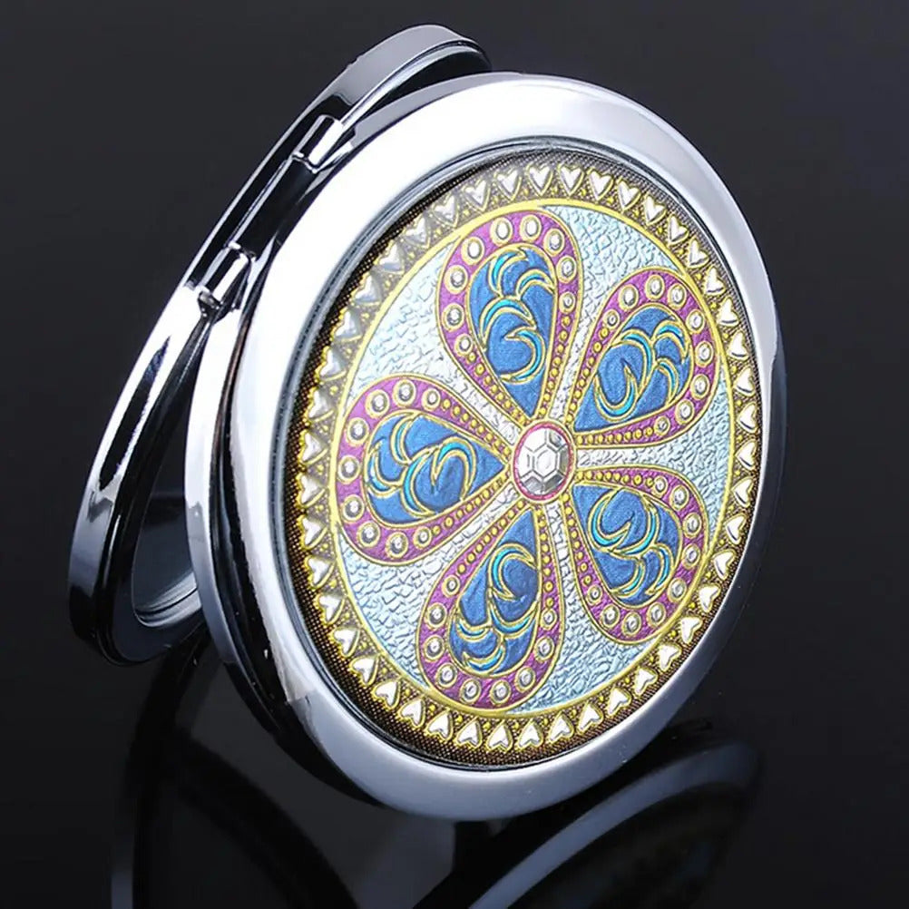 L492 New Women Mini Beauty Pocket Mirror Portable Double Sides Cosmetic Makeup Mirrors Normal Magnifying
