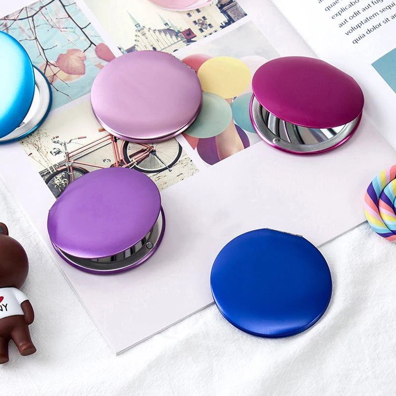 L503 New Women Small Makeup Mirror Cosmetic Magnifying Make Up Mirror for Purse Travel Bag Mirror