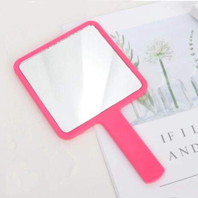 TSHOU1015 Handle Mirror Square Makeup Mirror Handhe Vanity Mirror Hand Mirror SPA Salon Makeup Vanity Cosmetic Compact Mirror