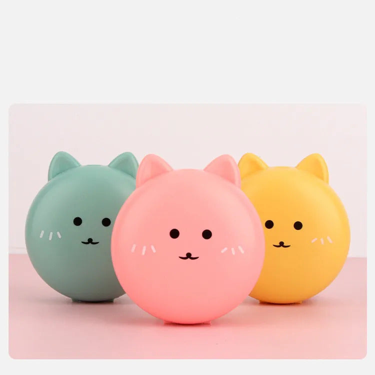 CX151 Cute Cat Portable Mini Pocket Fan Rechargeable LED Fill Light with Makeup Mirror Is Portable for- You To Put Into The Back