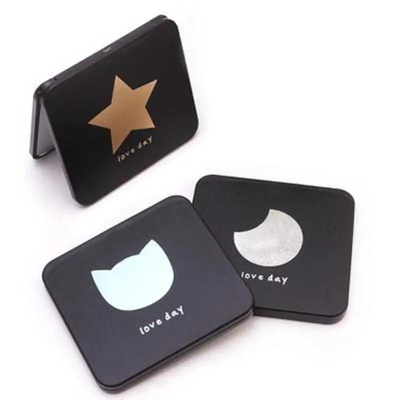 TSHOU896  Mini Square Makeup Mirrors Portable Double-sided Vanity Mirror Cosmetic Mirror Makeup Vanity Foldable Pocket Mirror