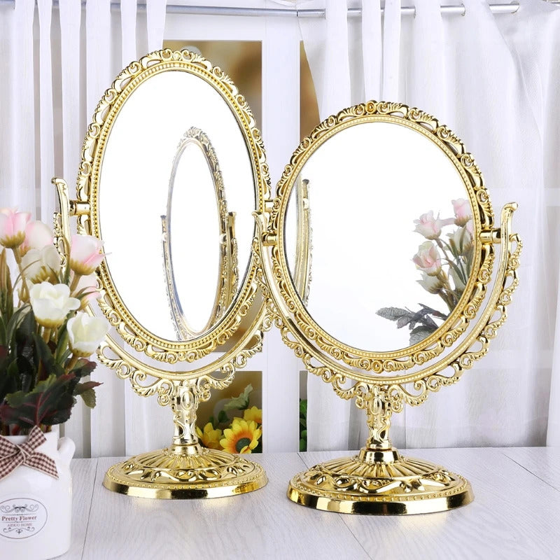 TSHOU929 Makeup Mirror Stand Table Cosmetic Mirror Plastic Dresser Mirrors Tools U2JD
