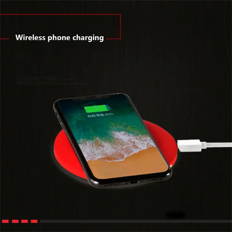 CX420  Wireless USB Charge LED Light Mini Circular Makeup Mirror Travel Cosmetic Mirror U2JD