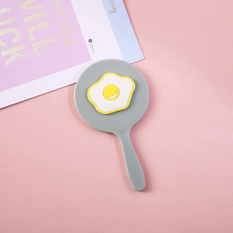 CASHOU58 Cute Mini Handheld Cosmetic Mirror Dressing Salon Barbers Beauty Hair Hairdressers Cartoon Decorative Mirror