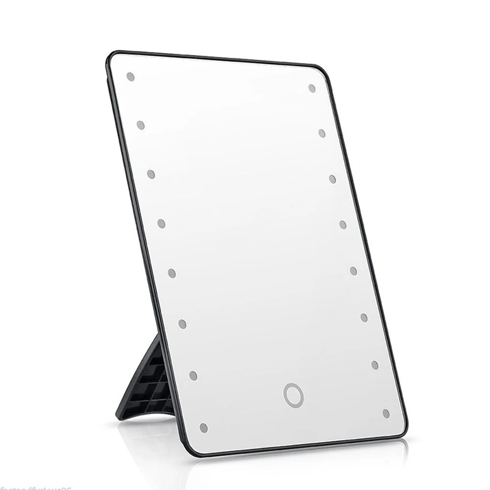 CASHOU94 Makeup Mirror With Leds Cosmetic Mirror With Touch Dimmer Switch Battery Operated Stand For Tabletop Bathroom Travelpc