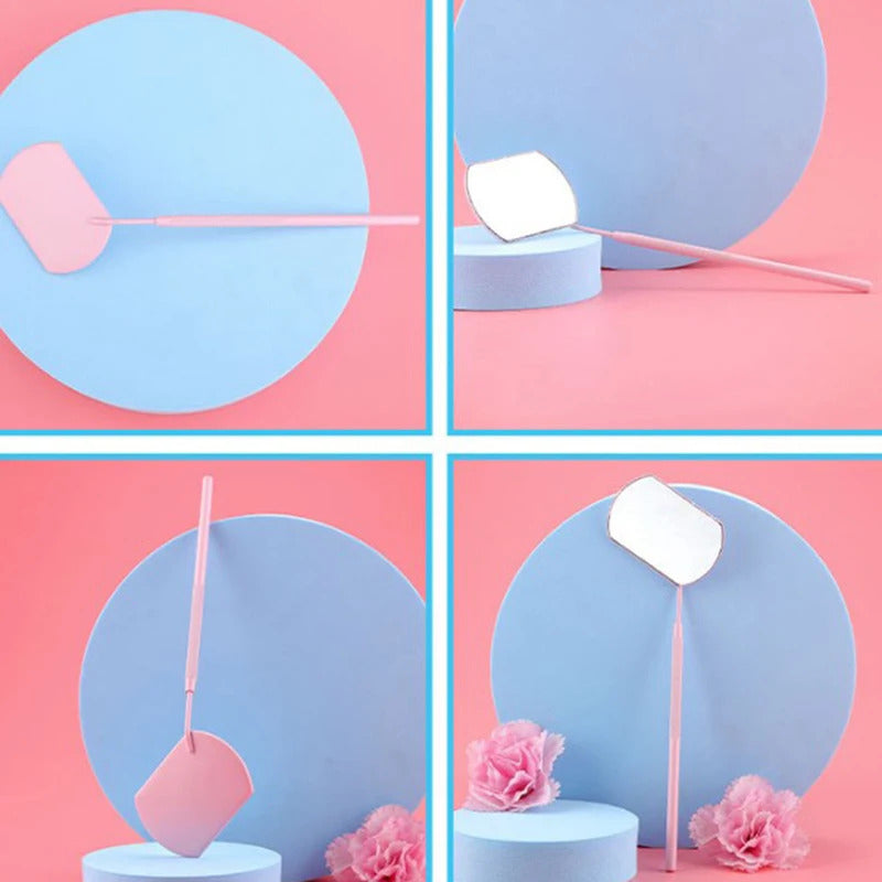 L196 Checking Eyelash Extension Mirror Large Makeup Magnifying Beauty Handle Mirror Mouth Oral Teeth Care Multifunction Checking