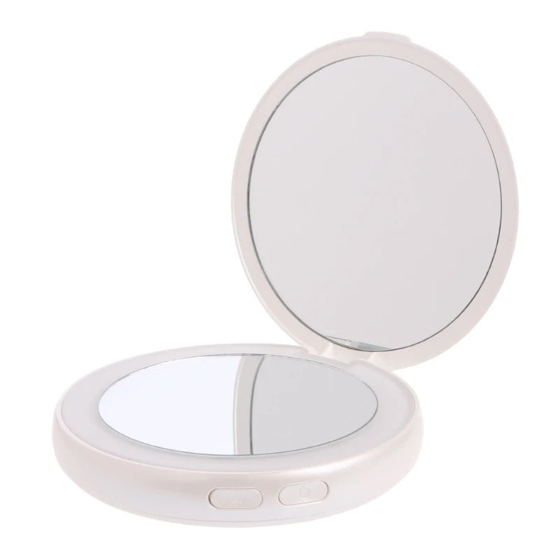 L192  3000mAh Portable LED Light Makeup Mirror Power Bank USB Charger 3X  Magnifying U2JD