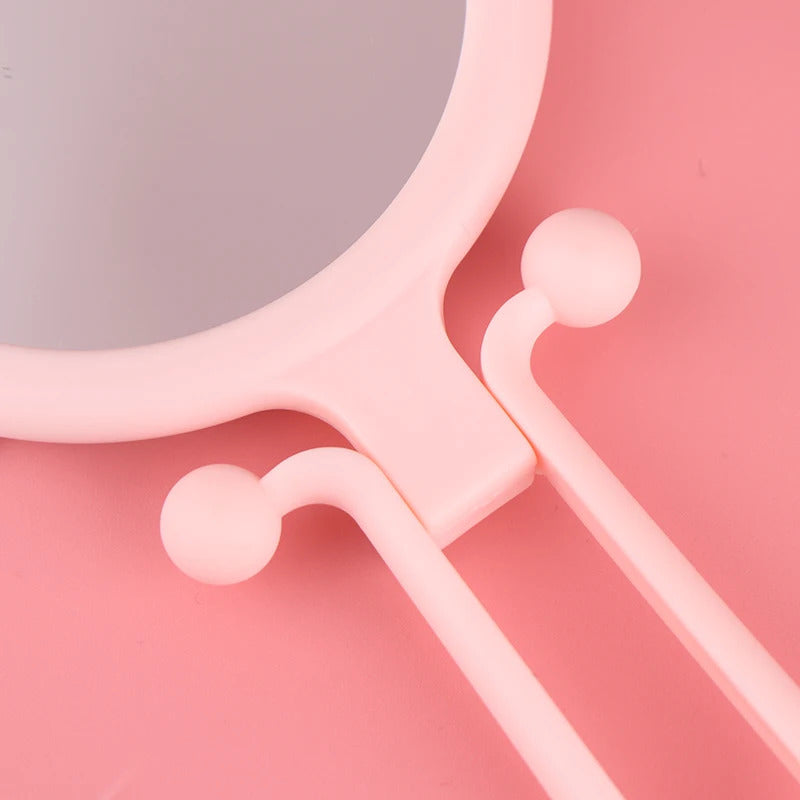 SET18  Travel 15/10X Magnifying Handheld Vanity Mirror Folding Hand Held Mirror-Double Sided Folding Adjustable Pedestal Makeup