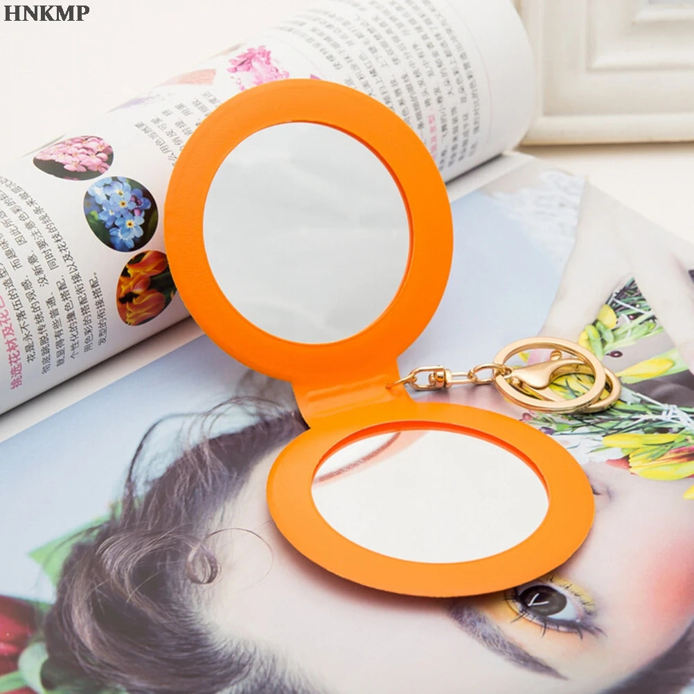 CX239 Pocket Makeup Mirror Cosmetic Compact Mirrors Portable Double Dual Sides PU Leather Pocket Frame Cosmetic Makeup Girl