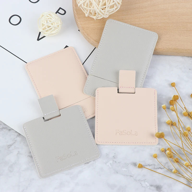 L299  Ultra-thin Makeup Mirror Vanity Mirror Cosmetic 2 colors Make Up Pocket Rectangle Foldable Compact Makeup Folding Mirrors