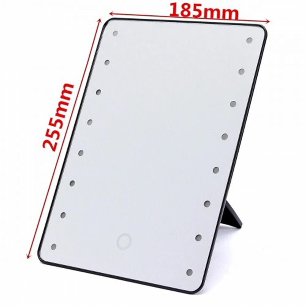 L284 Makeup Mirror With Leds Cosmetic Mirror With Touch Dimmer Switch Battery Operated Stand For Tabletop Bathroom Travelpc