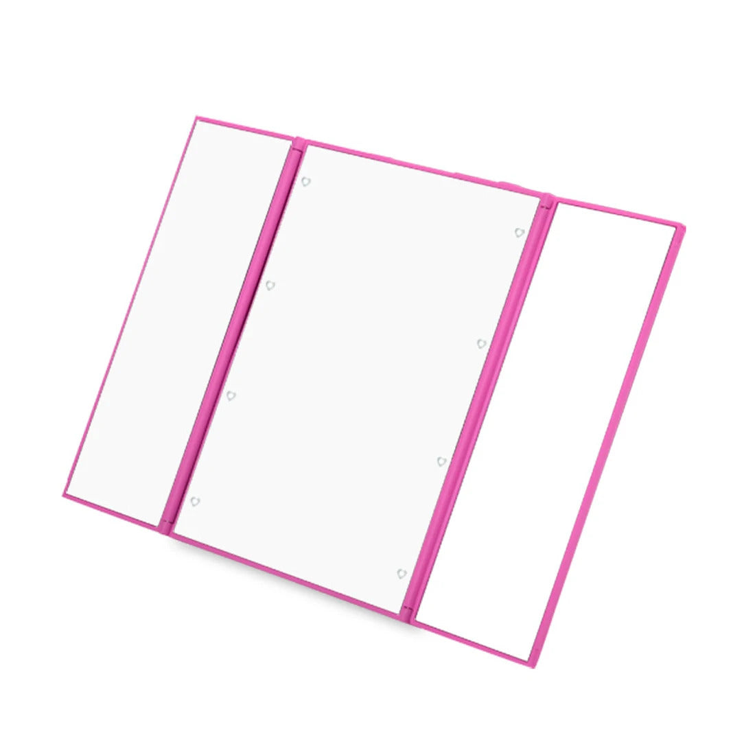 TSHOU1156  Folding LED light luminous mirror three fold  princess  three desktop vanity mirror magnifying glass
