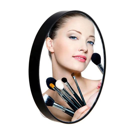 CX157 Portable Round Makeup Mirror with ABS Plastic Shell Pocket Magnifying Cosmetic Mirror