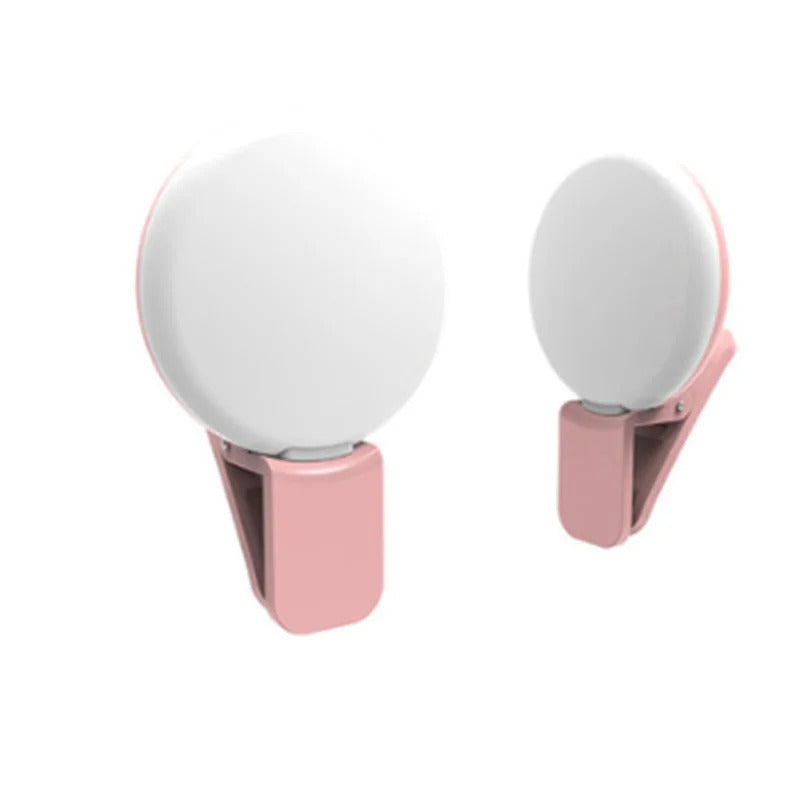 DA23  Mobile Phone Light Clip Selfie LED  Auto Flash for Cell Phone Selfie Flashlight Makeup Mirror Smartphone Round Portable