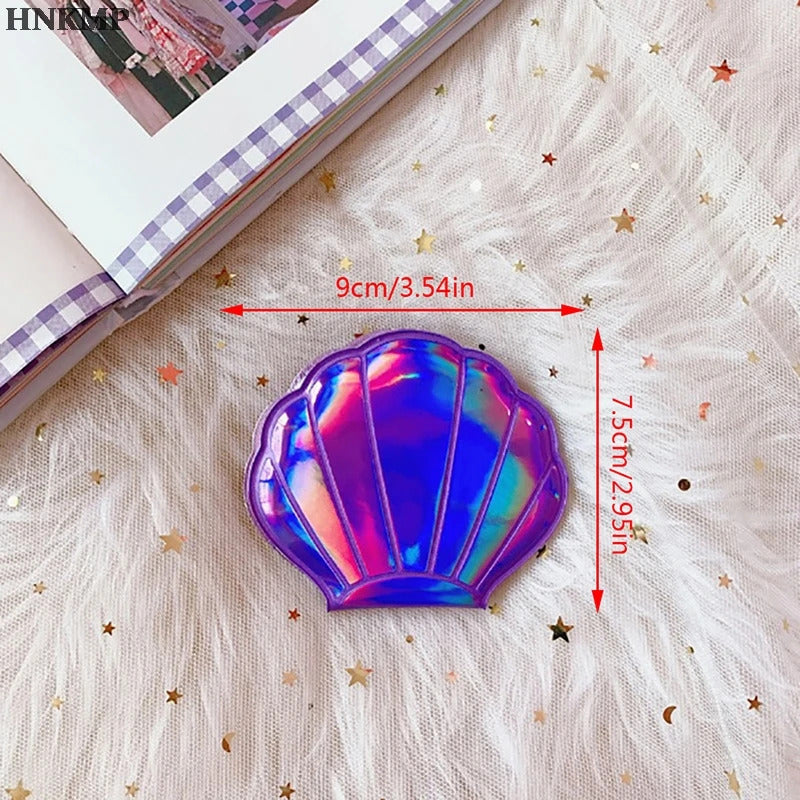 CASHOU178 Girls 2-Face Pocket Cosmetics Mirror Shell PU Leather 1:2 Magnifier Make Up Mirrors Portable Makeup Mirror