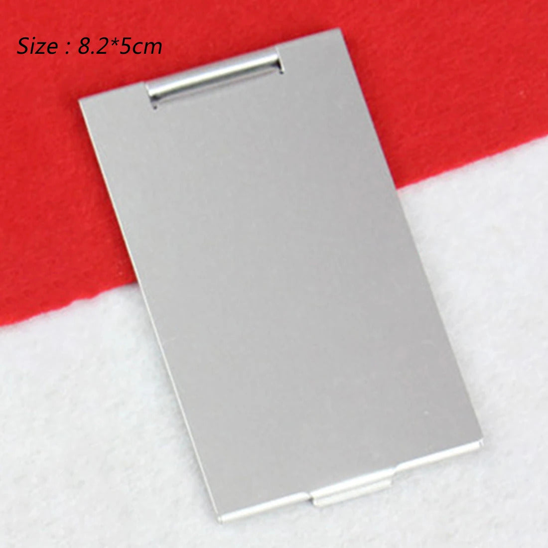 L110 Rectangle Aluminium Alloy Cover Silver Ultra-thin Foldable Makeup Mirror 1 PC Unbreakable Pocket Cosmetic Mirror