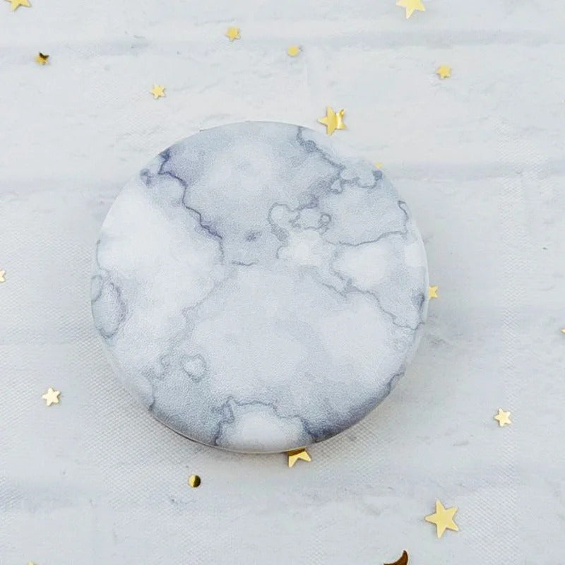 L639 Marble Pattern Portable Double Sided Mirror Foldable Pocket Makeup Mirror Women Girls Beauty Compact Mirrors