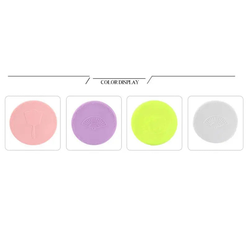 TSHOU1228 Creative Cartoon Embossed Round Mini Pocket Makeup Mirror Single Side Compact Cosmetic Tool Travel Portable