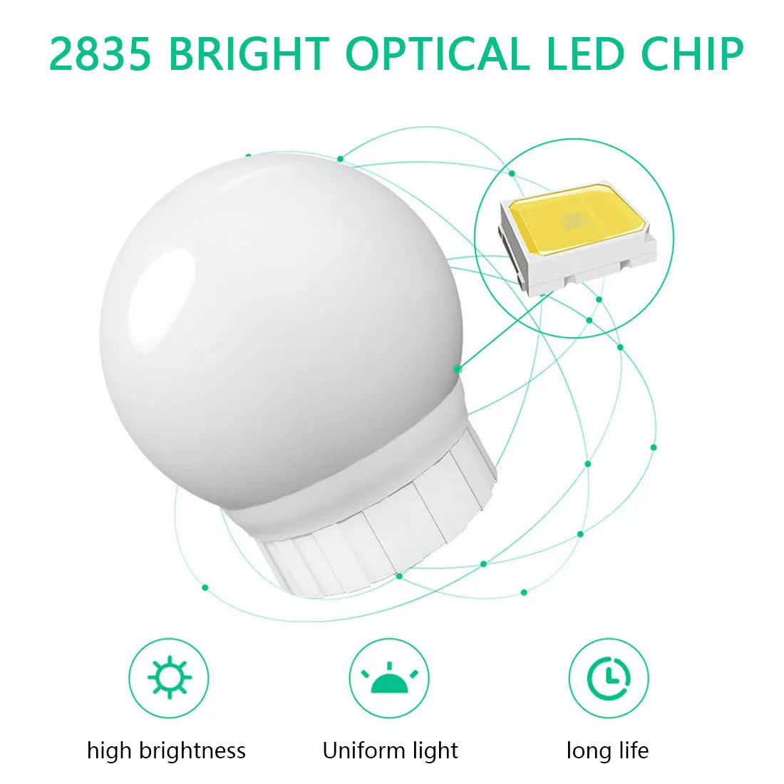 TSHOU280 Led Makeup Mirror Lamp Bulbs Decoration  6 10 14Bulbs Kit Bulb Hollywood Vanity Lights Touch Control for Dressing Table